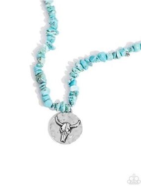 Longhorn Leader Blue Necklace
